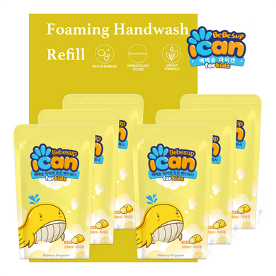 ICAN Foaming Hand Wash Refill, 200ml x 6 (Lemon)