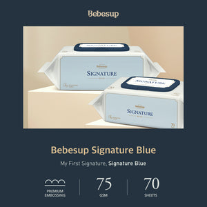 Signature Blue Baby Wipes, 70s x 10 Packs