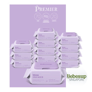 Bebesup Premier Baby Wipes, 20s x 12 packs