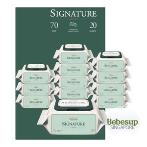Signature Green Baby Wipes, 20s x 12 Packs
