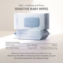 Bebesup Sensitive Baby Wipes, 20s x 12 packs