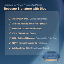 Signature with Blue Baby Wipes, 70s x 10 Packs