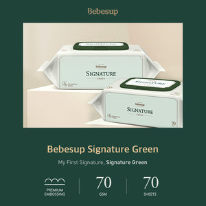 Bebesup Signature Green Baby Wipes, 70s x 10 Packs